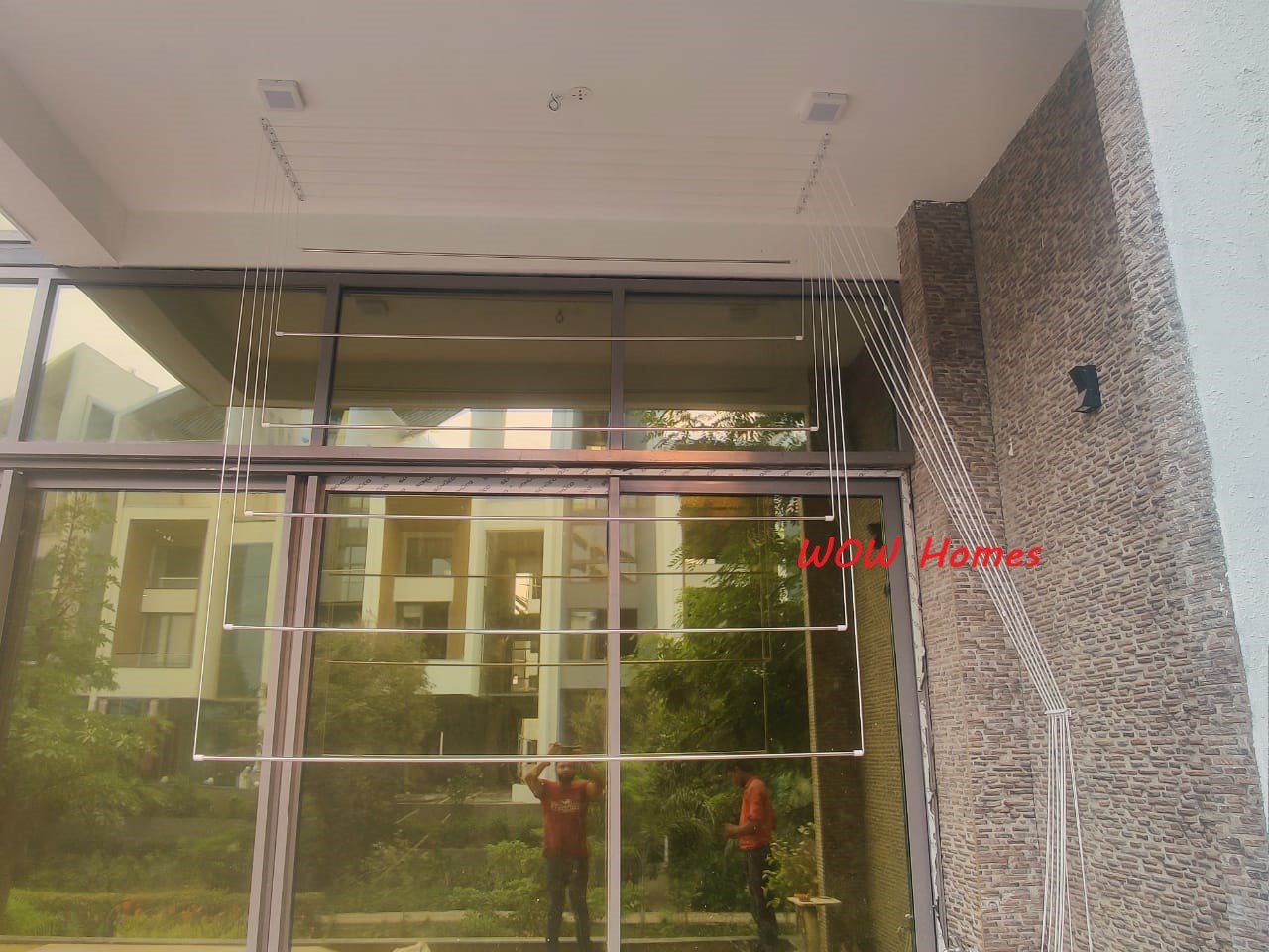 Balcony Clothes Dryer rack which is installed in a Villa at Gurgaon, India